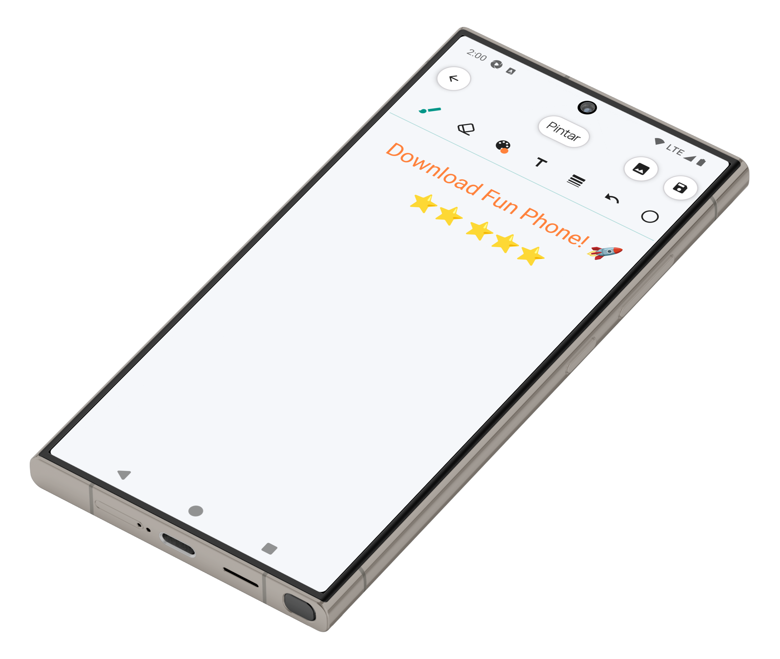 Fun Phone – Paint mini-game – landscape view